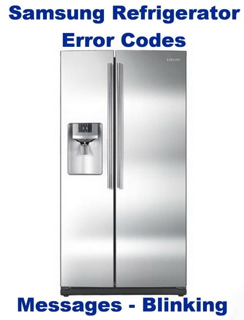 Samsung Refrigerator Error Fault Codes - How To Reset