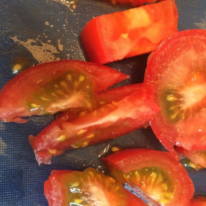 Tomato insides a bit green? - Eat Or Toss