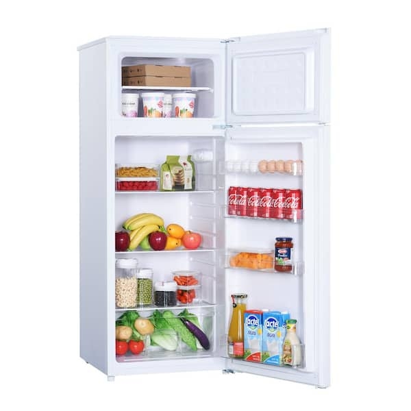 Magic Chef 7.3 cu. ft. 2-Door Mini Fridge in White with Freezer MCDR740WE -  The Home Depot