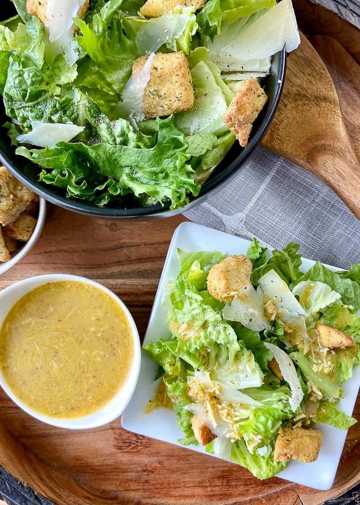 Caesar Salad Dressing No Anchovies - SmartyPantsKitchen