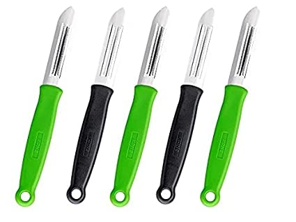 Buy KOHE Classic Serrated Double Edged Stainless Steel Blade Vegetable &  Fruits Peeler Set ( Assorted Colour, Pack of 5) Online at Low Prices in  India - Amazon.in